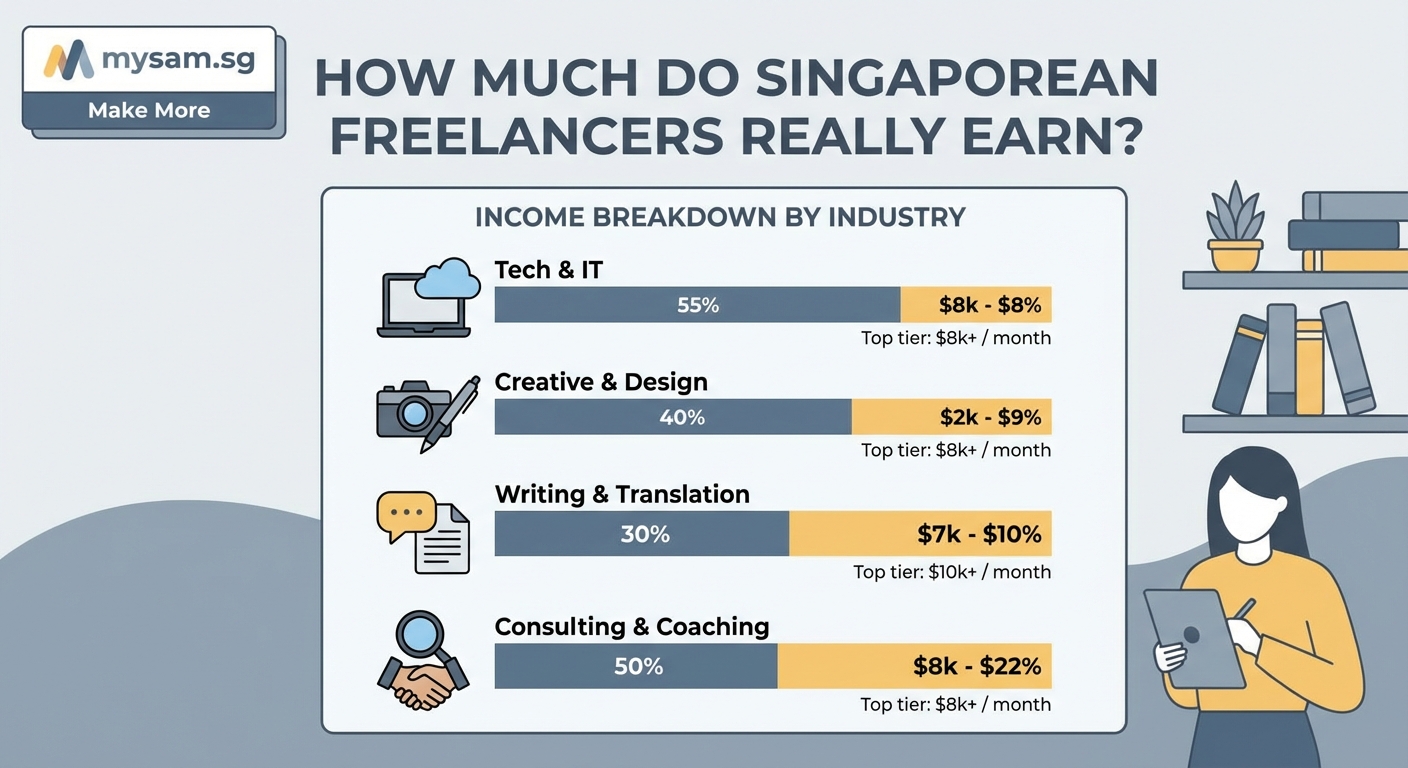 How Much Do Singaporean Freelancers Really Earn? Income Breakdown by Industry — 2